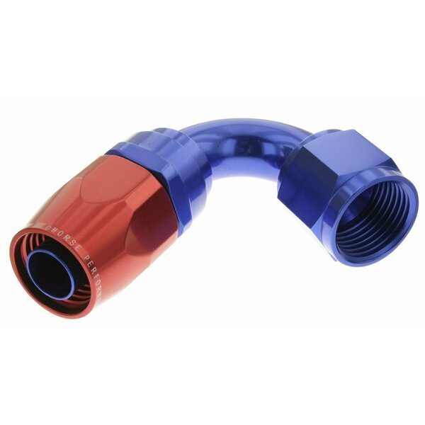 Redhorse HOSE ENDS 6 AN Hose 6 AN Outlet 120 Degree Anodized Red Blue Aluminum Single 1120-06-1
